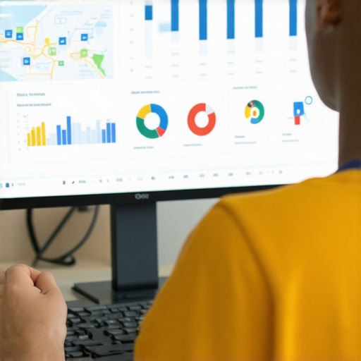 Person reviewing local SEO analytics on a computer