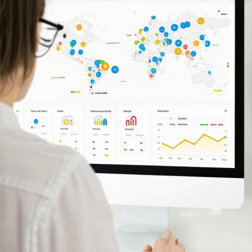 Data-Driven Local SEO Strategy A person analyzing local search data and analytics for SEO optimization.