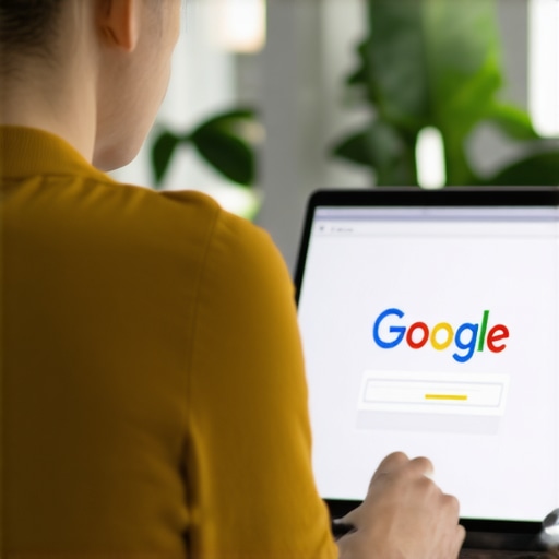 Effective Local SEO Optimization Business owner working on Google My Business profile with SEO tools