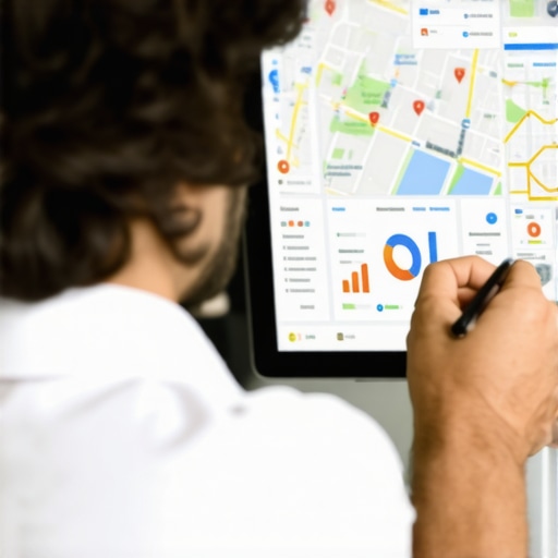 Expert analyzing data for improving Google Maps rankings