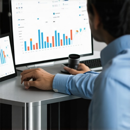 Business owner reviewing SEO analytics and maps for local ranking strategy