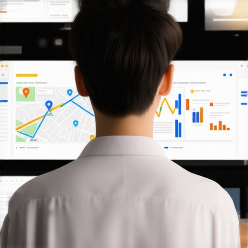 SEO professional reviewing Google Maps analytics and local ranking data.