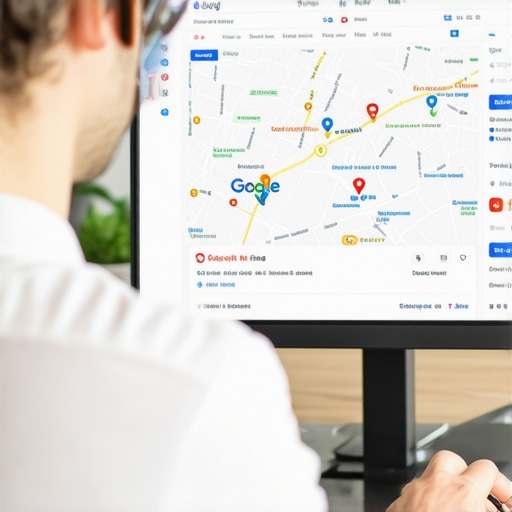 Business owner reviewing Google Maps optimization strategies on computer