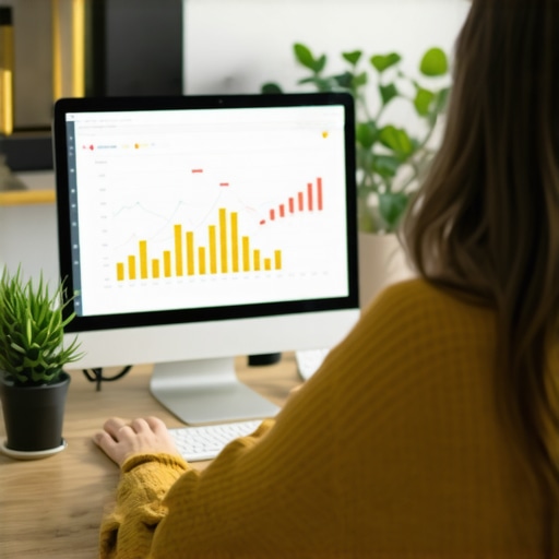 Analyzing Local SEO Data with Tools Person reviewing local SEO analytics on a laptop