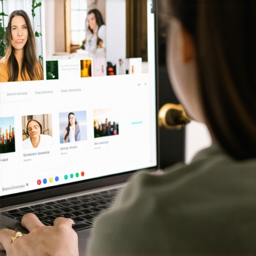 Business owner updating Google profile with photos and details
