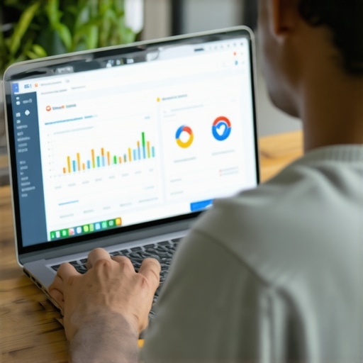 Business owner editing Google My Business profile with analytics access
