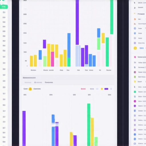 A professional SEO dashboard displaying local map ranking data with graphs and metrics.