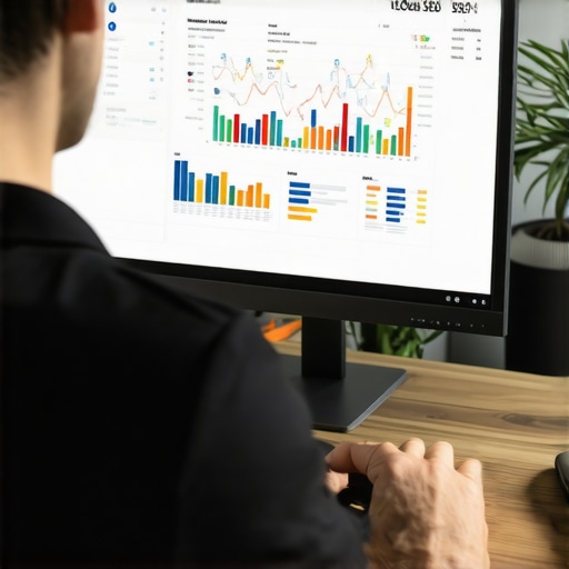 Expert analyzing Google Maps ranking data on a dashboard