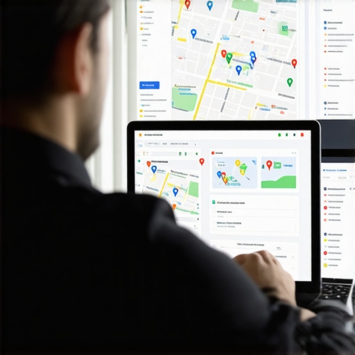 Group of SEO professionals collaborating on local business map optimization.
