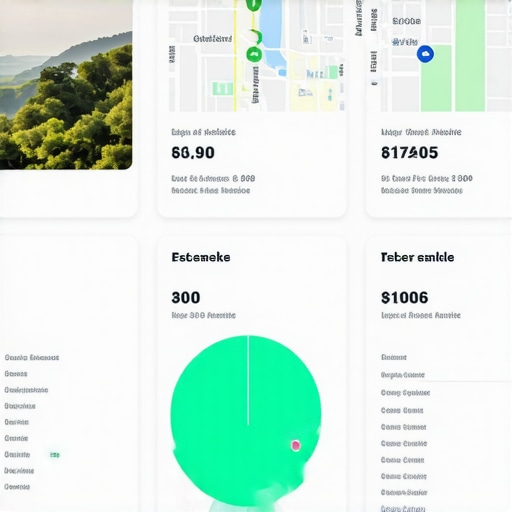A professional dashboard displaying local SEO performance metrics for map rankings.