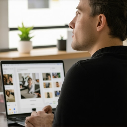 Business owner adding photos and managing reviews on Google My Business