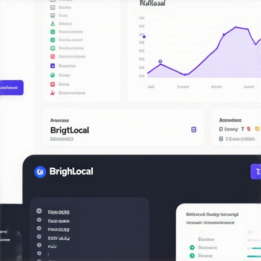 Screenshot of SEO tools monitoring local map rankings and profile health.