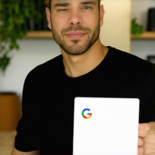 Business owner updating Google My Business profile with local images and verification steps