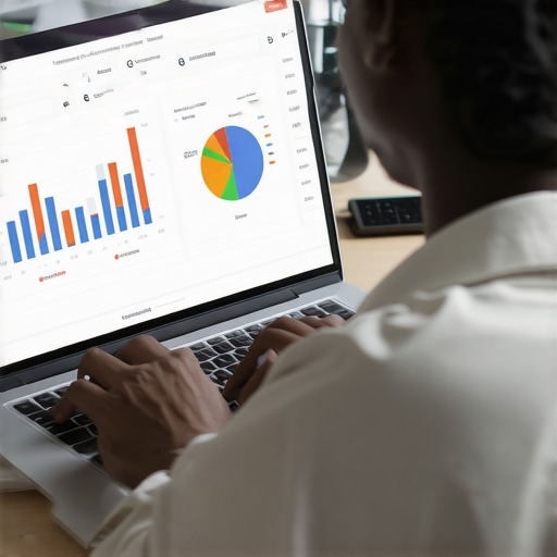 Person reviewing local SEO analytics on a laptop screen