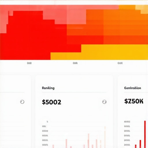 A dashboard displaying geographic heatmaps and local search ranking data.
