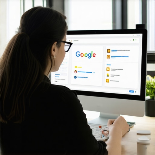 A team of digital marketing professionals analyzing local business rankings on a computer screen.