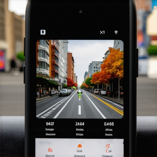 Smartphone displaying GPS and geotagging apps, used for verifying physical presence in local SEO