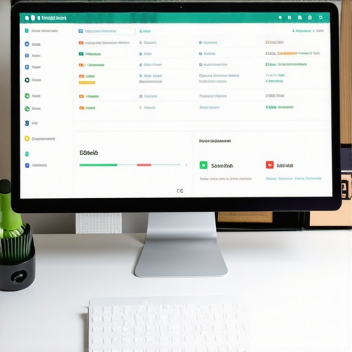 Desk with screens showing BrightLocal and SEMrush dashboards for local SEO