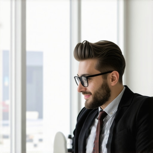 Business owner verifying local business profile details on a computer