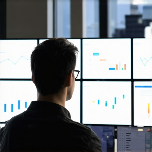 Analyzing Local SEO Data Marketing specialist reviewing local SEO performance metrics on multiple screens